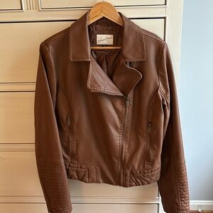 EYC!! Women's Faux Leather Moto Jacket